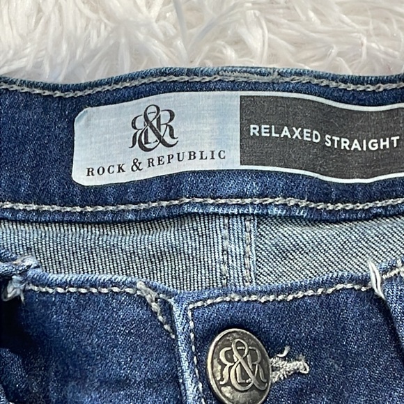 Rock & Republic Dark Blue Relaxed Straight Men's Jeans SIZE 30/32 - Picture 5 of 7